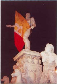 Statua cinqucentesca del Montorsoli raffigurante il Dio Nettuno caro ai fondatori della citt 