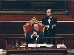 Domenico Fisichella  nato a Messina il 15 settembre 1935. Domenico Fisichella  Vicepresidente del Senato da due legislature. E' stato Ministro per i Beni Culturali e Ambientali nel primo governo presieduto da Silvio Berlusconi.Professore ordinario di Dottrina dello Stato e di Scienza della politica nelle Universit di Firenze e di Roma La Sapienza, docente di Scienza della politica presso la L.U.I.S.S. di Roma, membro del Comitato scientifico della Rivista italiana di Scienza politica, fa parte del Consiglio scientifico dell'Istituto dell'Enciclopedia Italiana fondata da Giovanni Treccani. Laureato in Giurisprudenza, libero docente in Storia delle Dottrine Politiche.